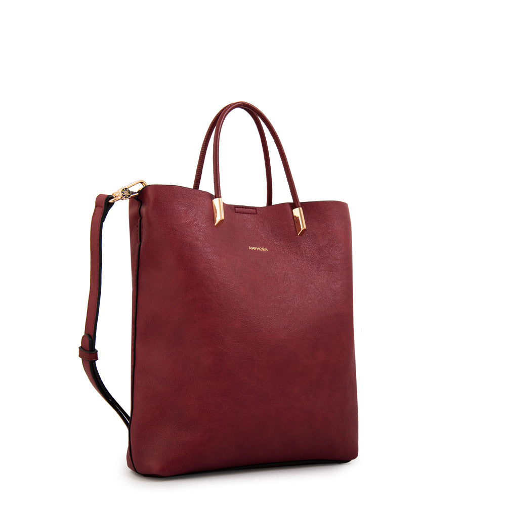 Cartera bandolera valencia mediana rojo oscuro