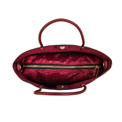 Cartera Bandolera valencia mediana rojo oscuro