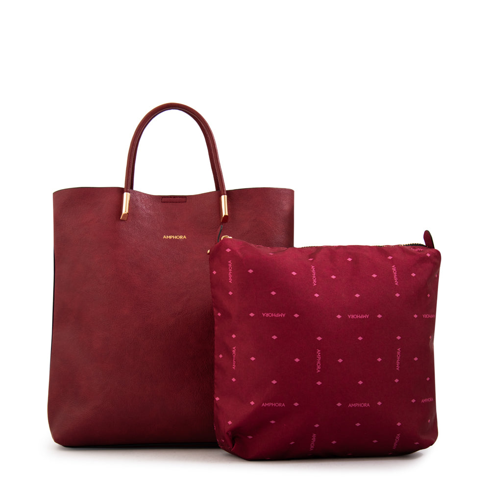 Cartera bandolera valencia mediana rojo oscuro