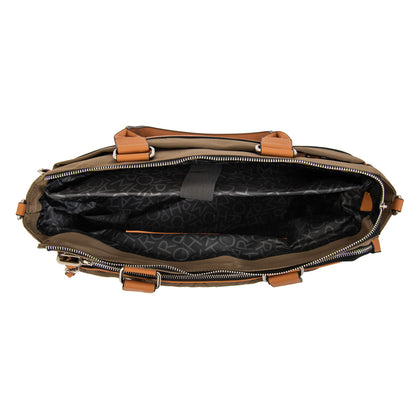 Cartera tote porta notebook gambia grande verde oliva