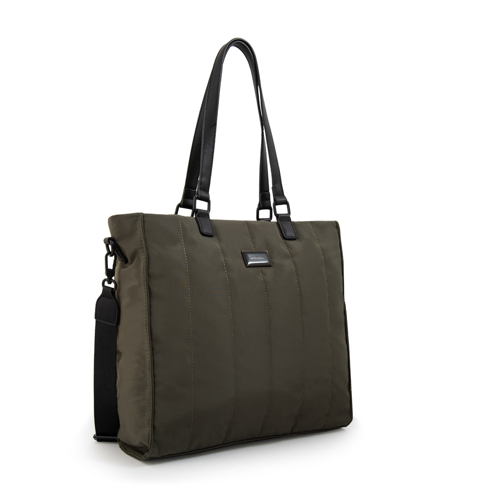 Cartera tote japon mediana verde oliva