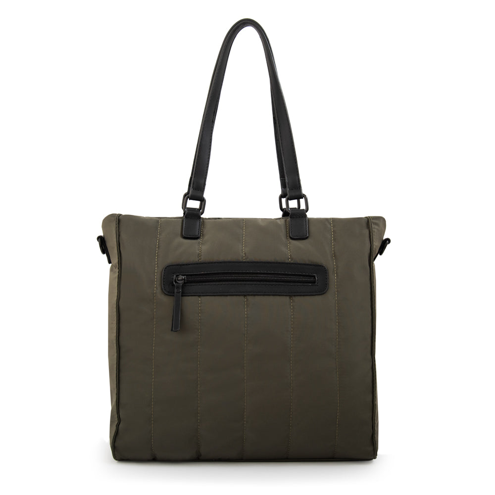 Cartera tote japon mediana verde oliva