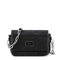 Cartera bandolera con tapa vania mediana negro