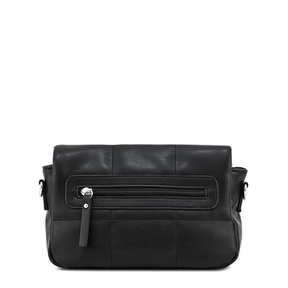 Cartera Bandolera con tapa mediana vania negro