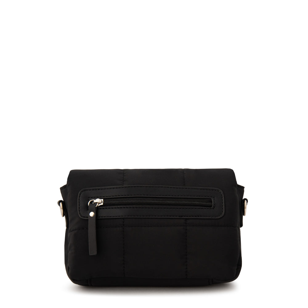 Cartera bandolera con tapa vania mediana negro especial