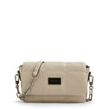 Cartera bandolera con tapa vania mediana blanco crudo