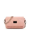 Cartera bandolera con tapa vania mediana rosa viejo