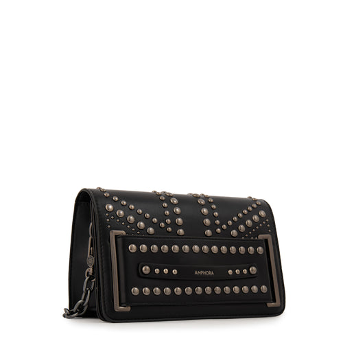 Cartera bandolera con tapa inglaterra pequeña negro