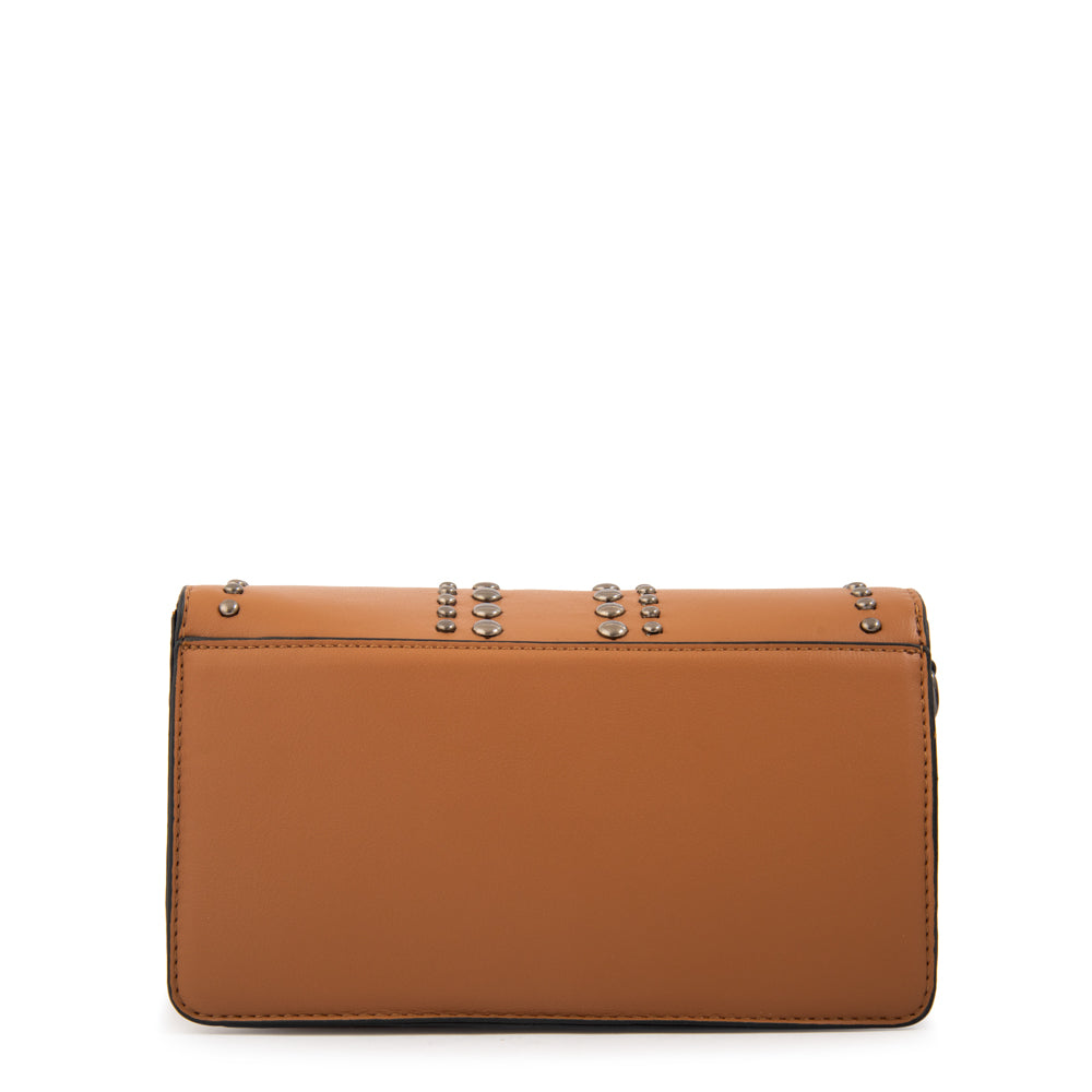 Cartera bandolera con tapa inglaterra pequeña camel