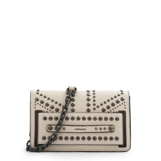 Cartera Bandolera con tapa pequeña inglaterra blanco crudo