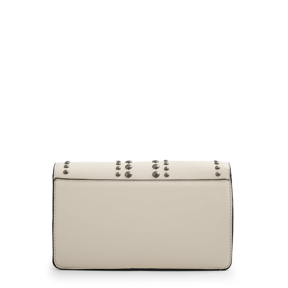 Cartera bandolera con tapa inglaterra pequeña blanco crudo