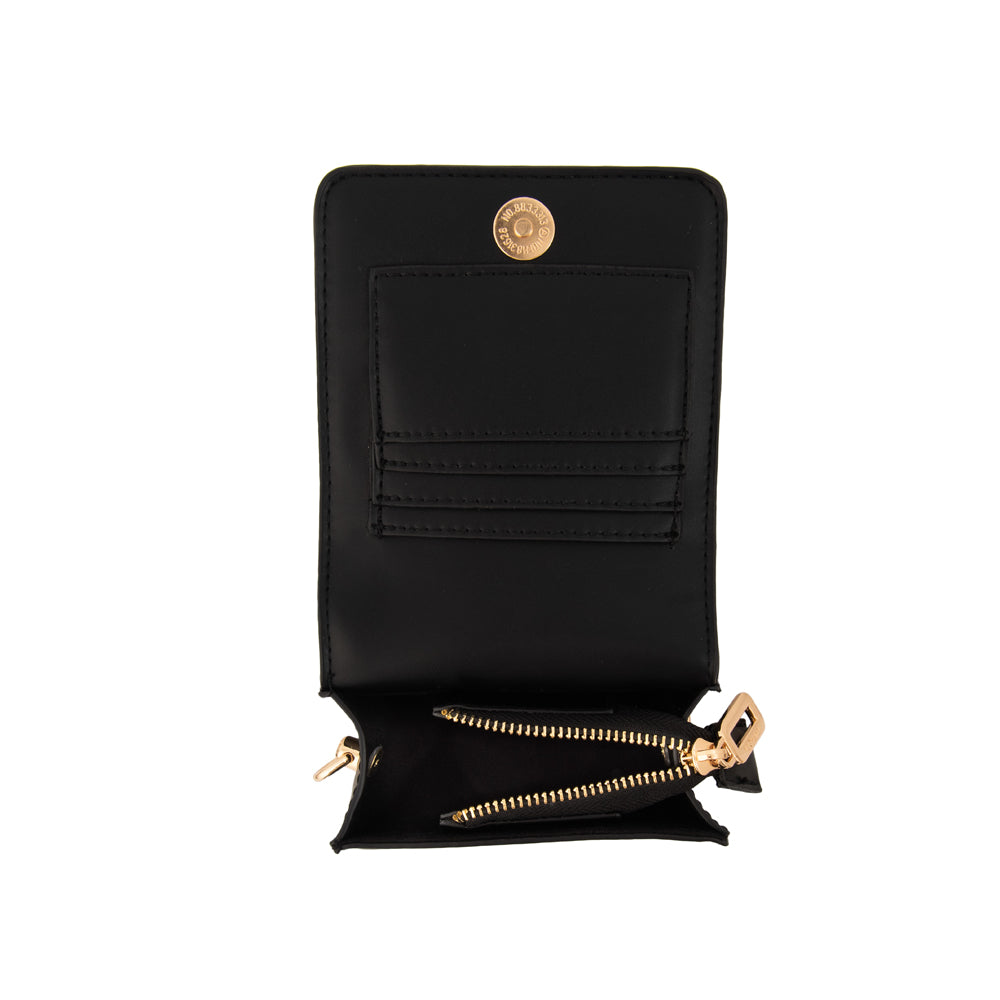 Cartera bandolera con tapa canada pequeña negro