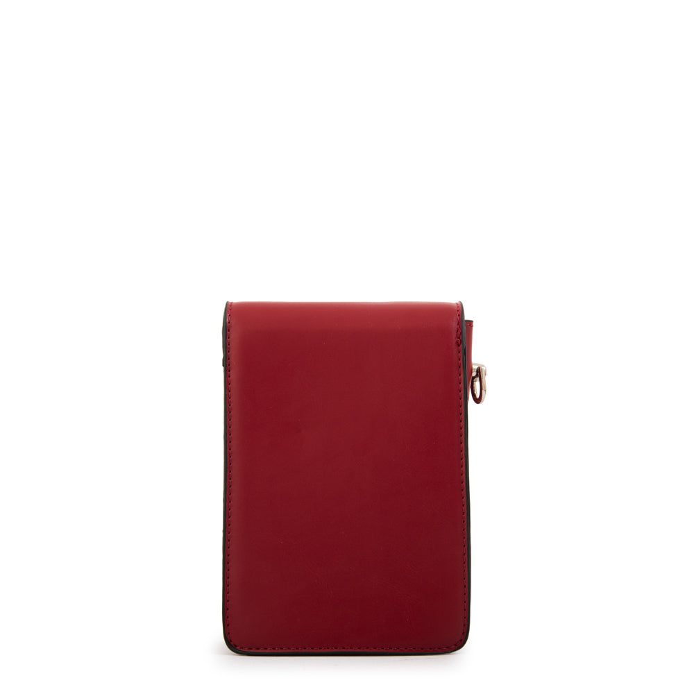 Cartera bandolera con tapa canada pequeña rojo