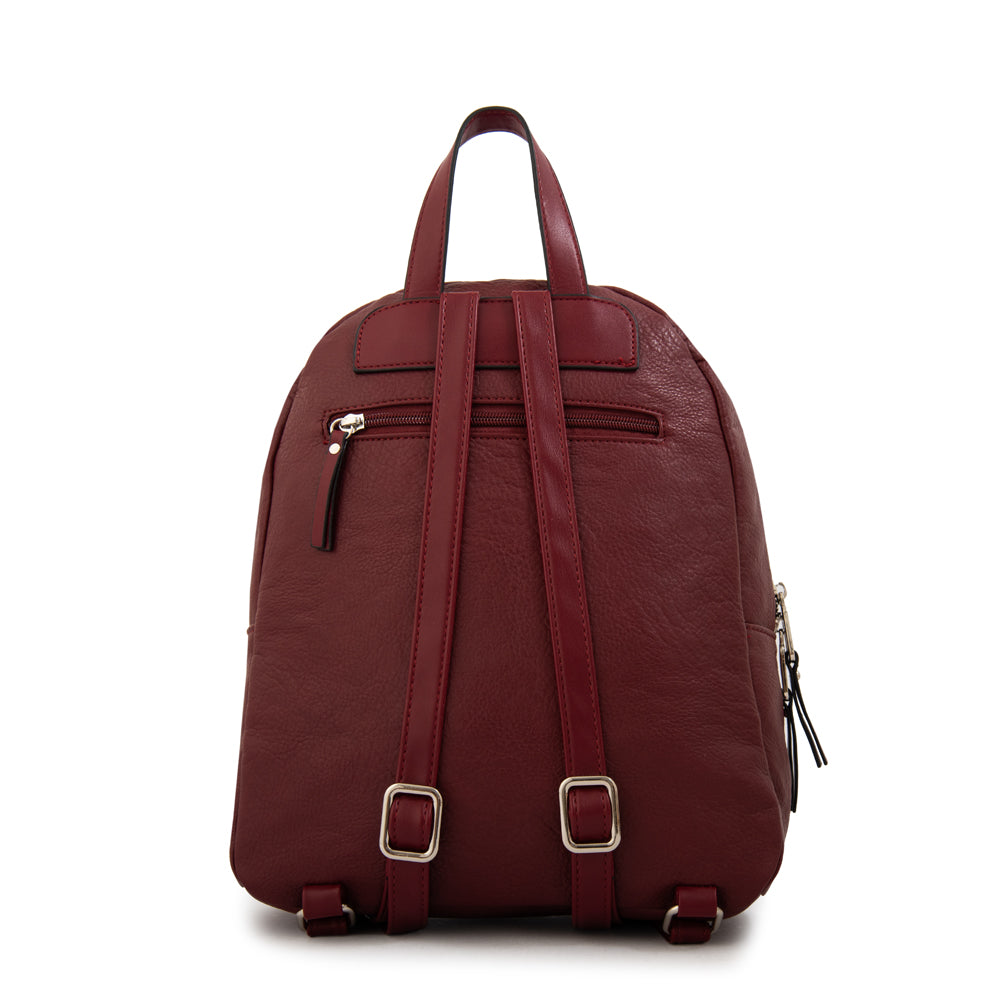 Mochila benin mediana rojo oscuro