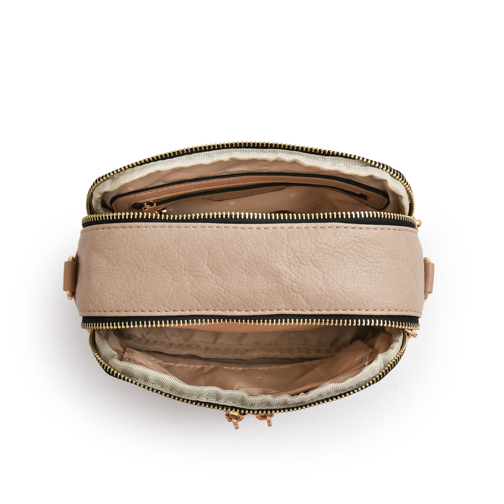 Cartera bandolera benin mediana beige