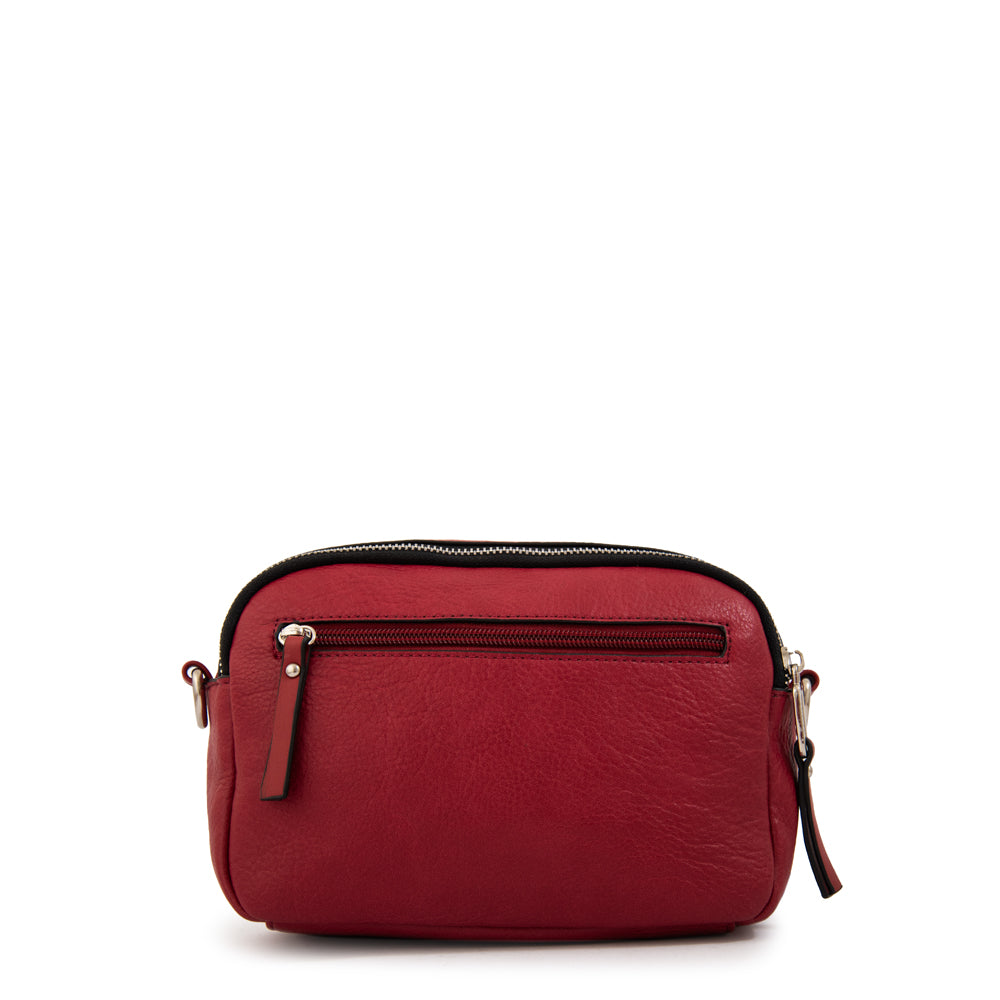 Cartera bandolera benin mediana rojo