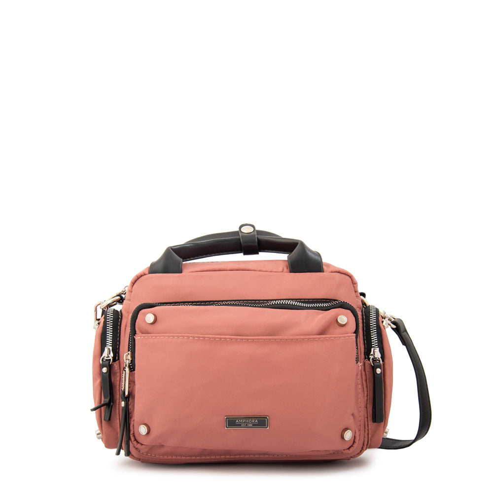 Cartera bandolera sabrina mediana rosa viejo