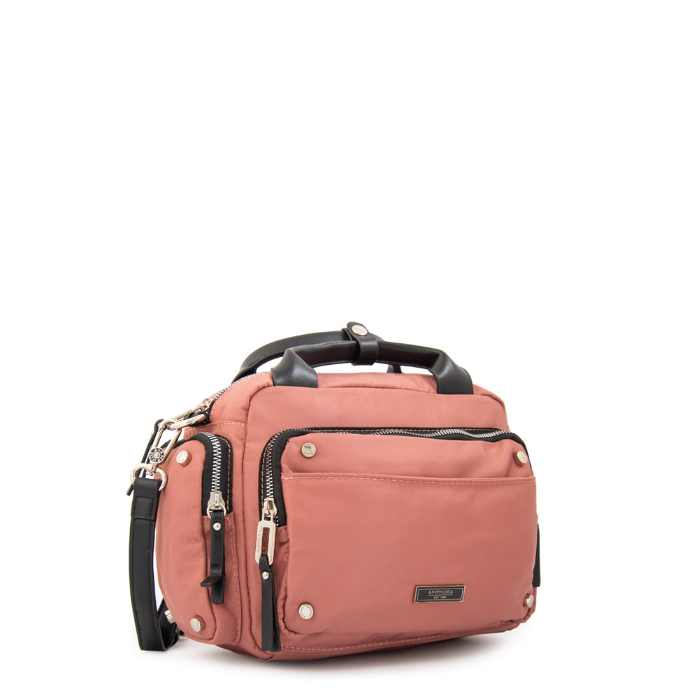 Cartera bandolera sabrina mediana rosa viejo