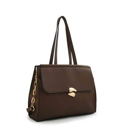 Cartera tote grande lizet café oscuro