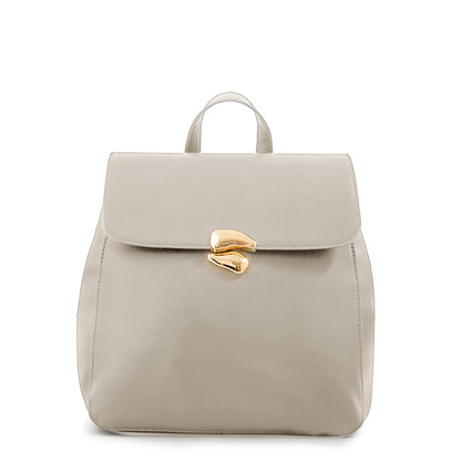 Mochila con tapa mediana lizet blanco crudo