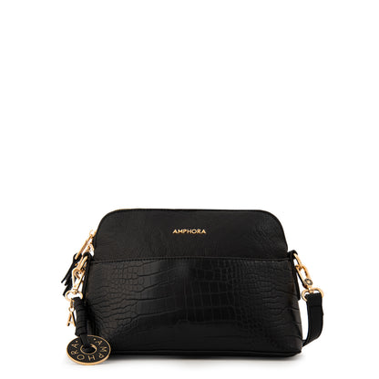 Cartera Bandolera pequeña genova negro – Amphora Chile