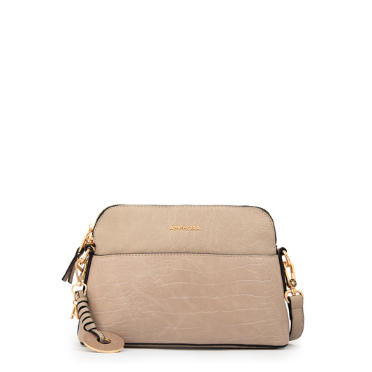 Cartera Bandolera pequeña genova beige