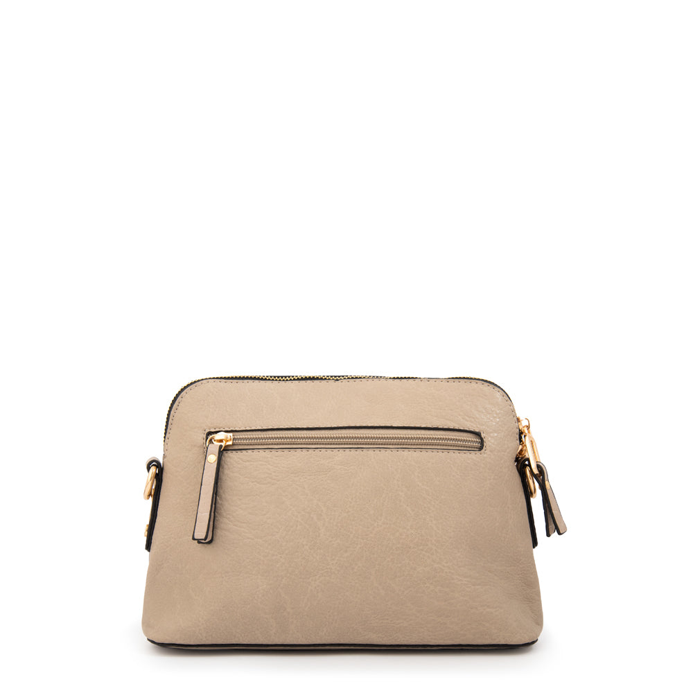 Cartera bandolera genova pequeña beige