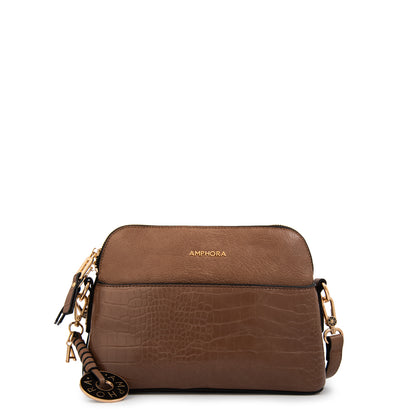 Cartera Bandolera genova pequeña café