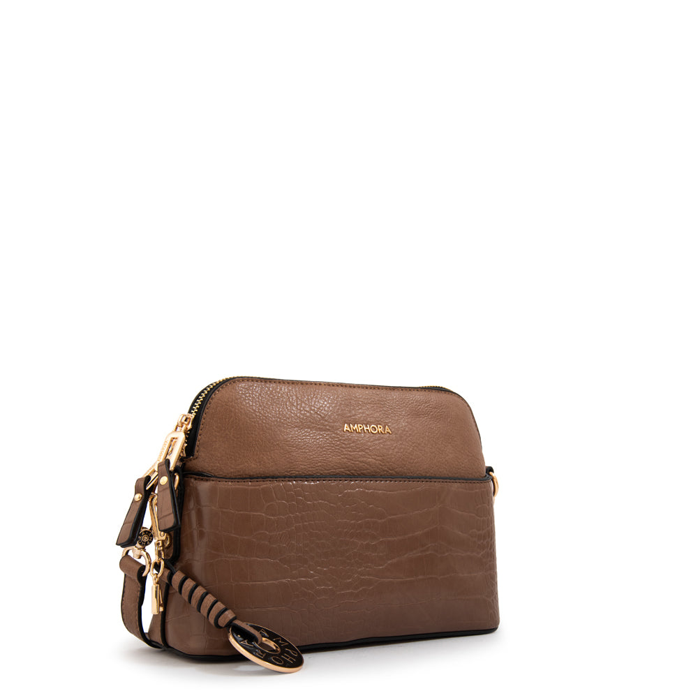 Cartera Bandolera genova pequeña café