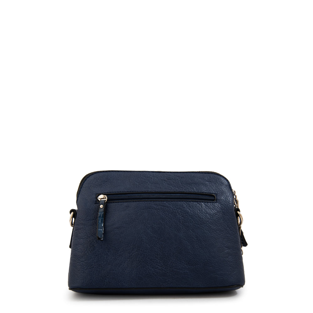 Cartera bandolera genova pequeña azul oscuro