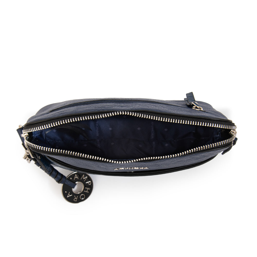 Cartera bandolera genova pequeña azul oscuro