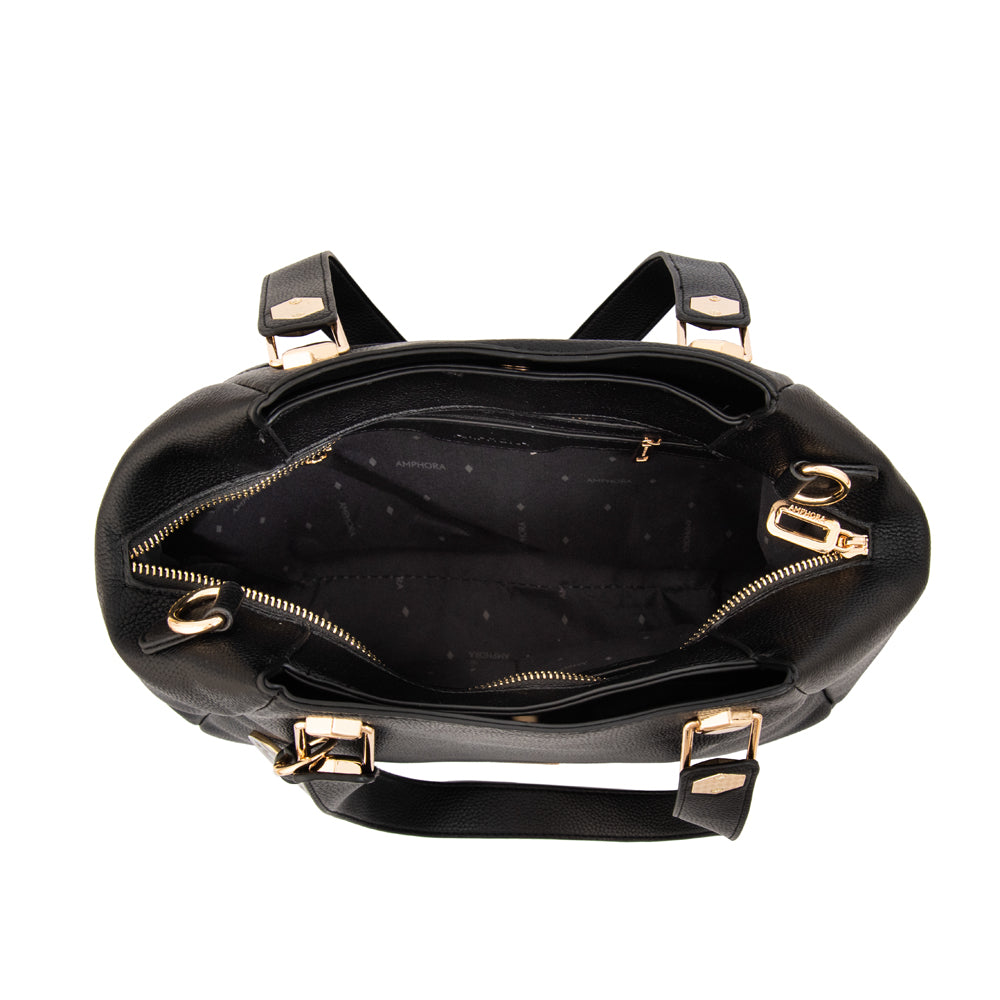 Cartera tote tres divisiones silvana grande negro