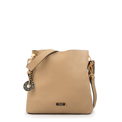 Cartera Bandolera mediana silvana beige oscuro