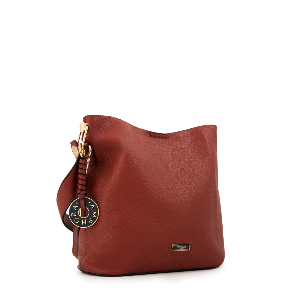 Cartera bandolera silvana mediana oxido