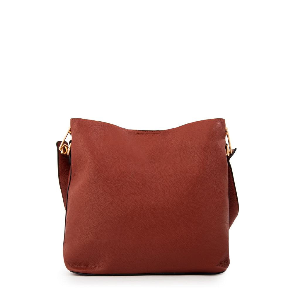 Cartera bandolera silvana mediana oxido