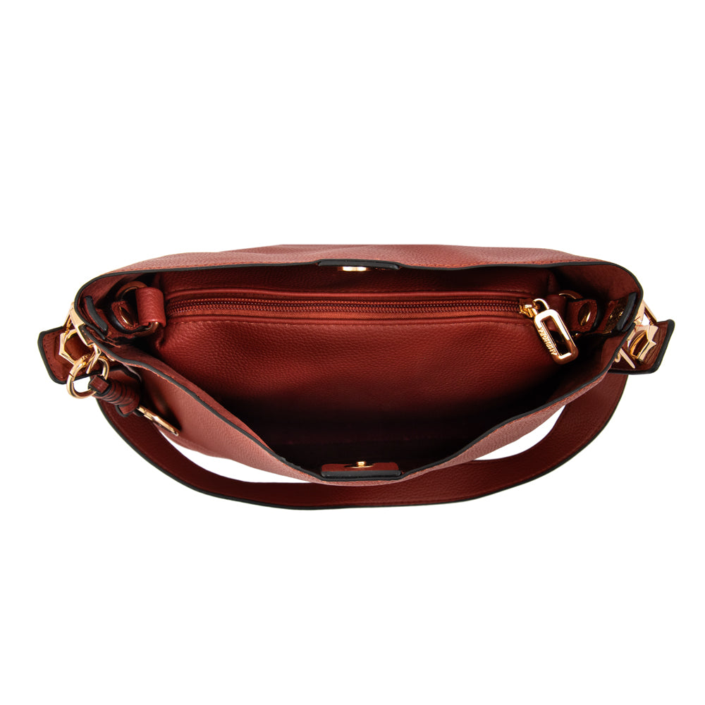 Cartera bandolera silvana mediana oxido