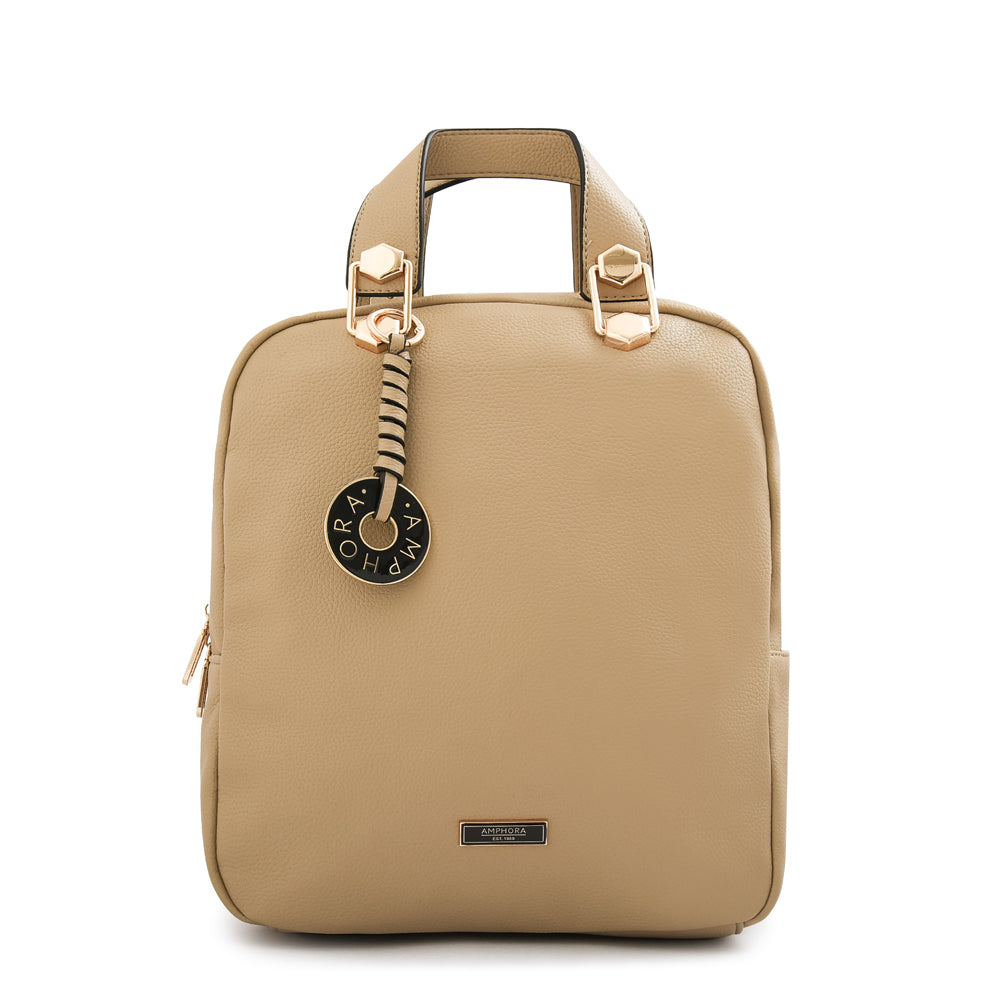 Mochila mediana silvana beige oscuro