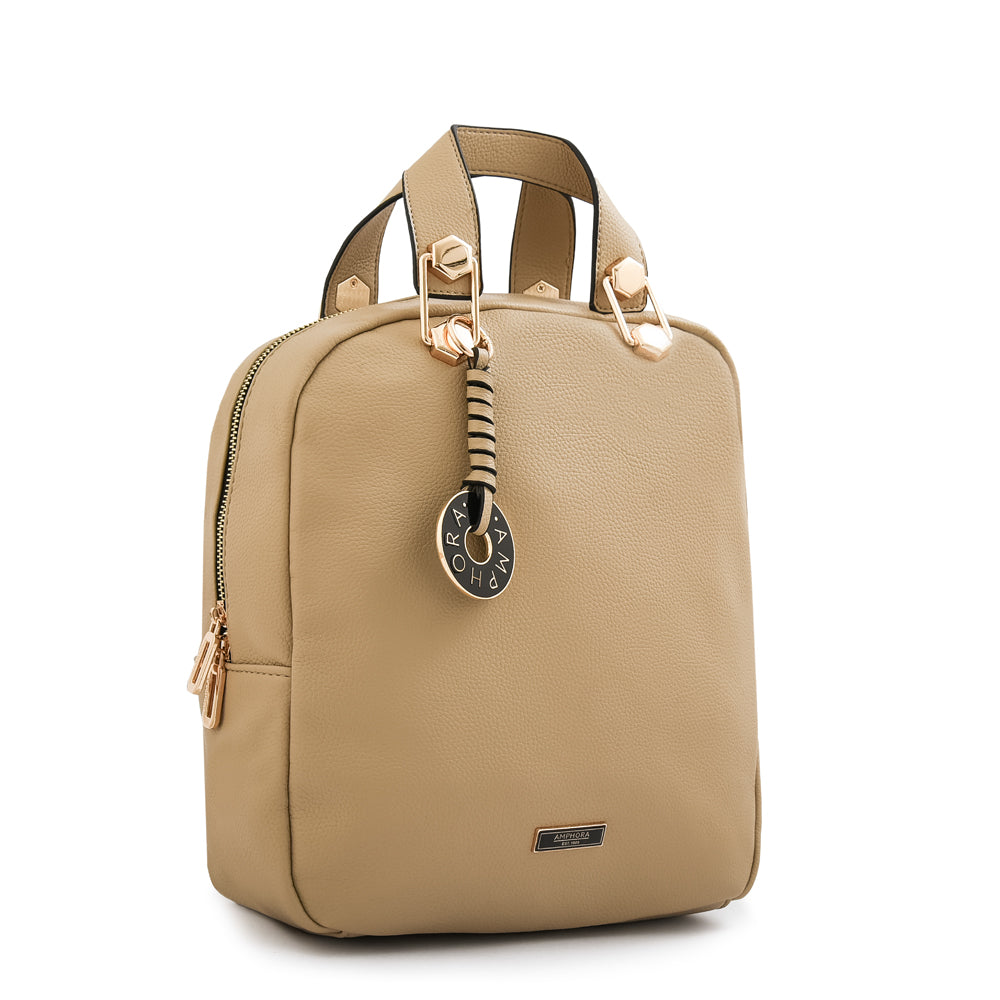 Mochila silvana mediana beige oscuro