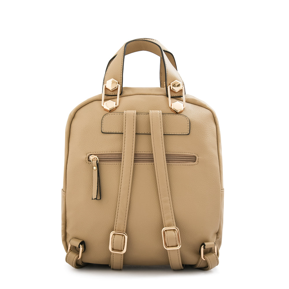 Mochila mediana silvana beige oscuro