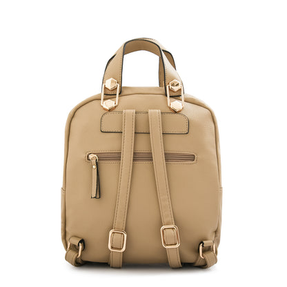 Mochila mediana silvana beige oscuro