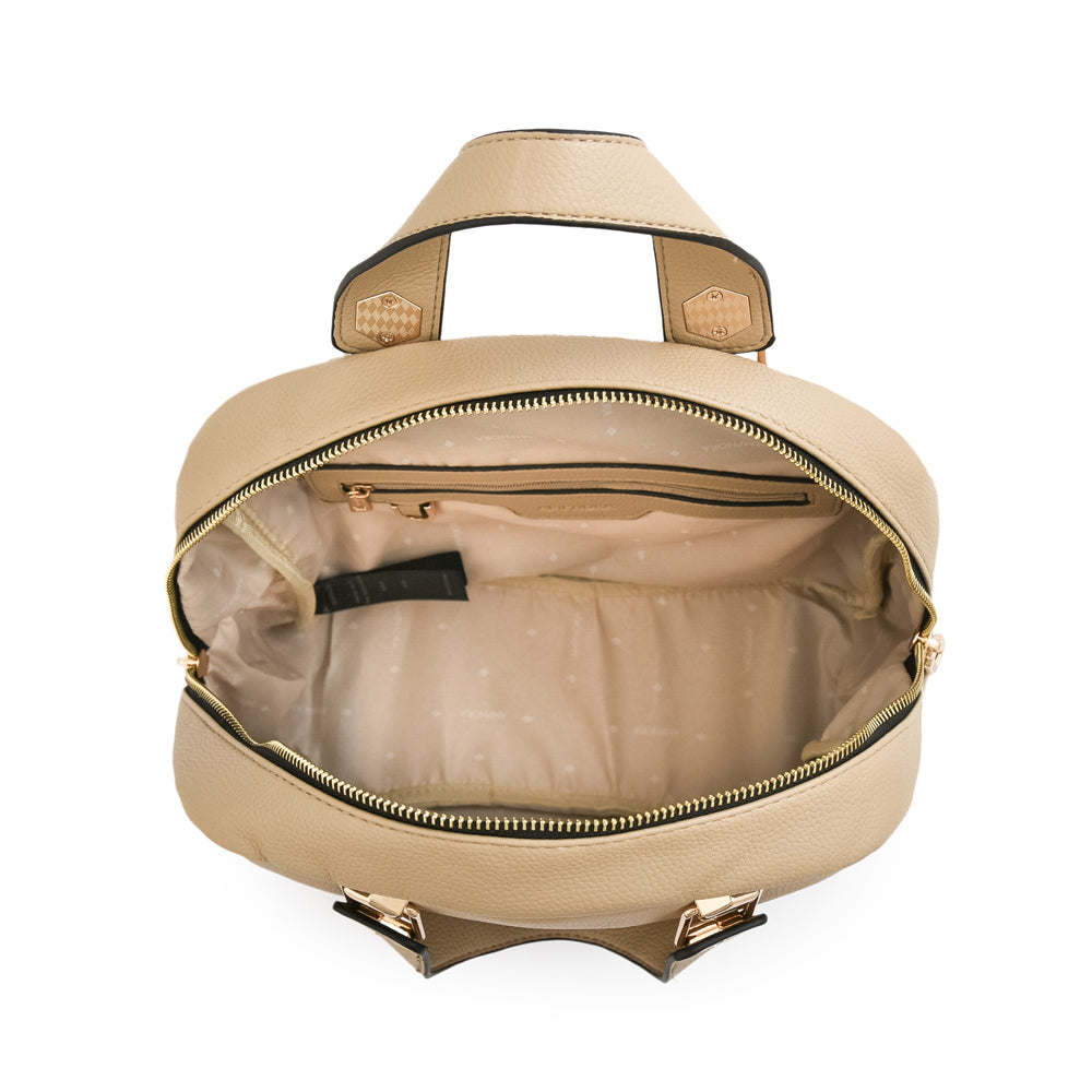 Mochila mediana silvana beige oscuro