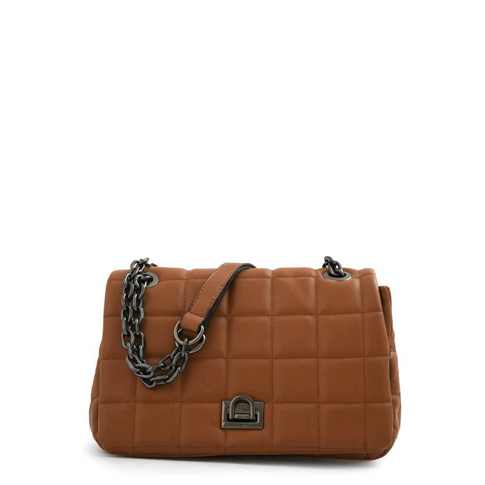 Cartera bandolera con tapa grecia mediana