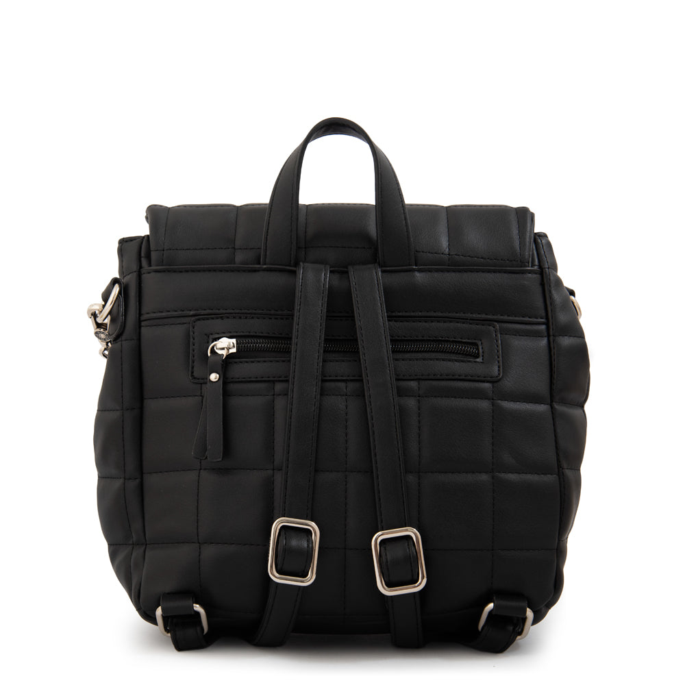 Mochila con tapa grecia pequeña negro