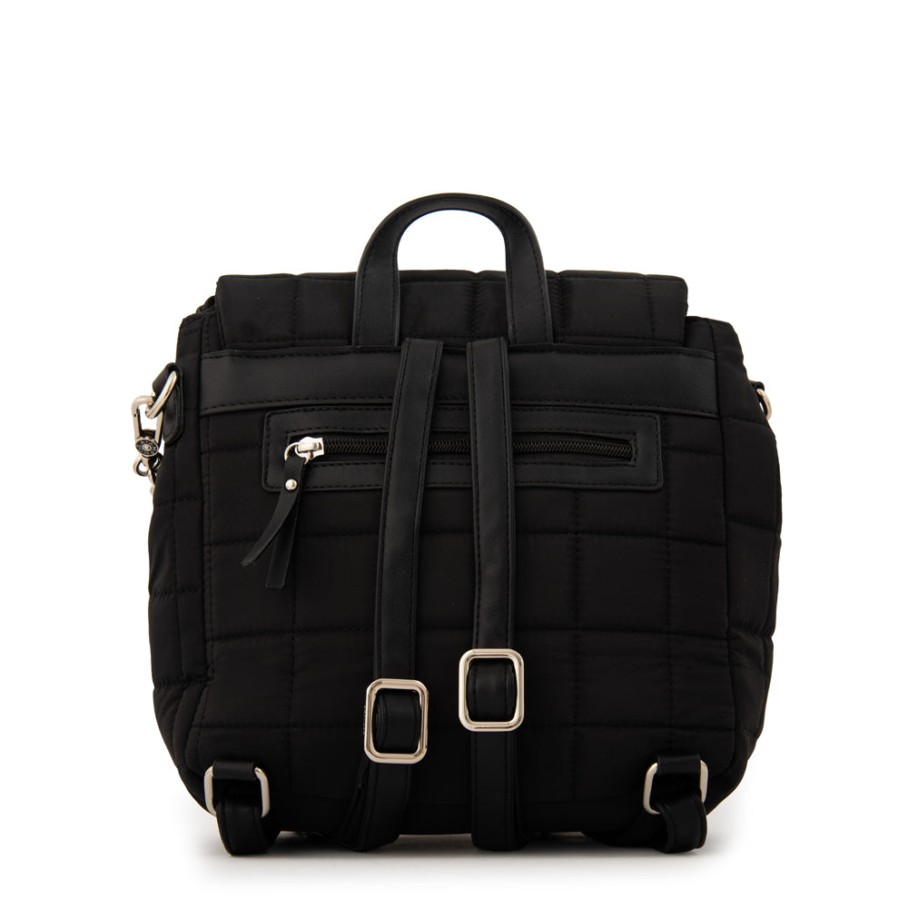 Mochila con tapa grecia pequeña negro especial