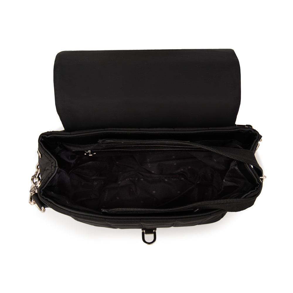 Mochila con tapa grecia pequeña negro especial
