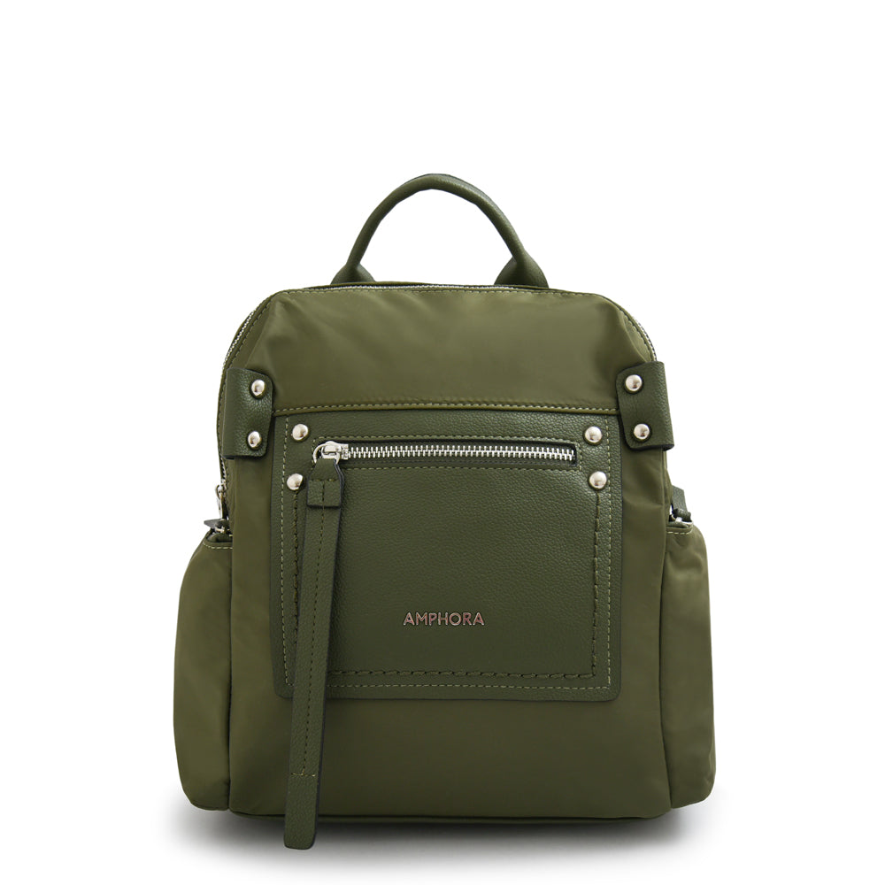 Mochila amparos mediana verde oliva