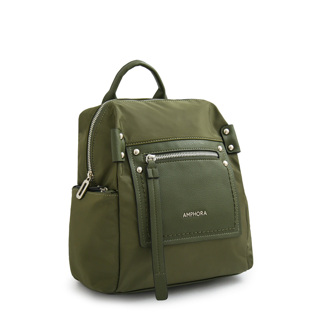 Mochila amparos mediana verde oliva