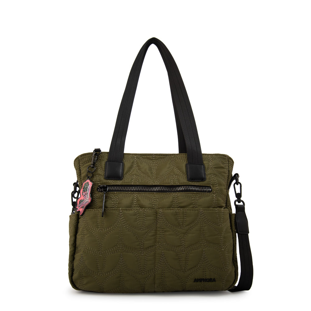 Cartera tote trinidad grande verde oliva