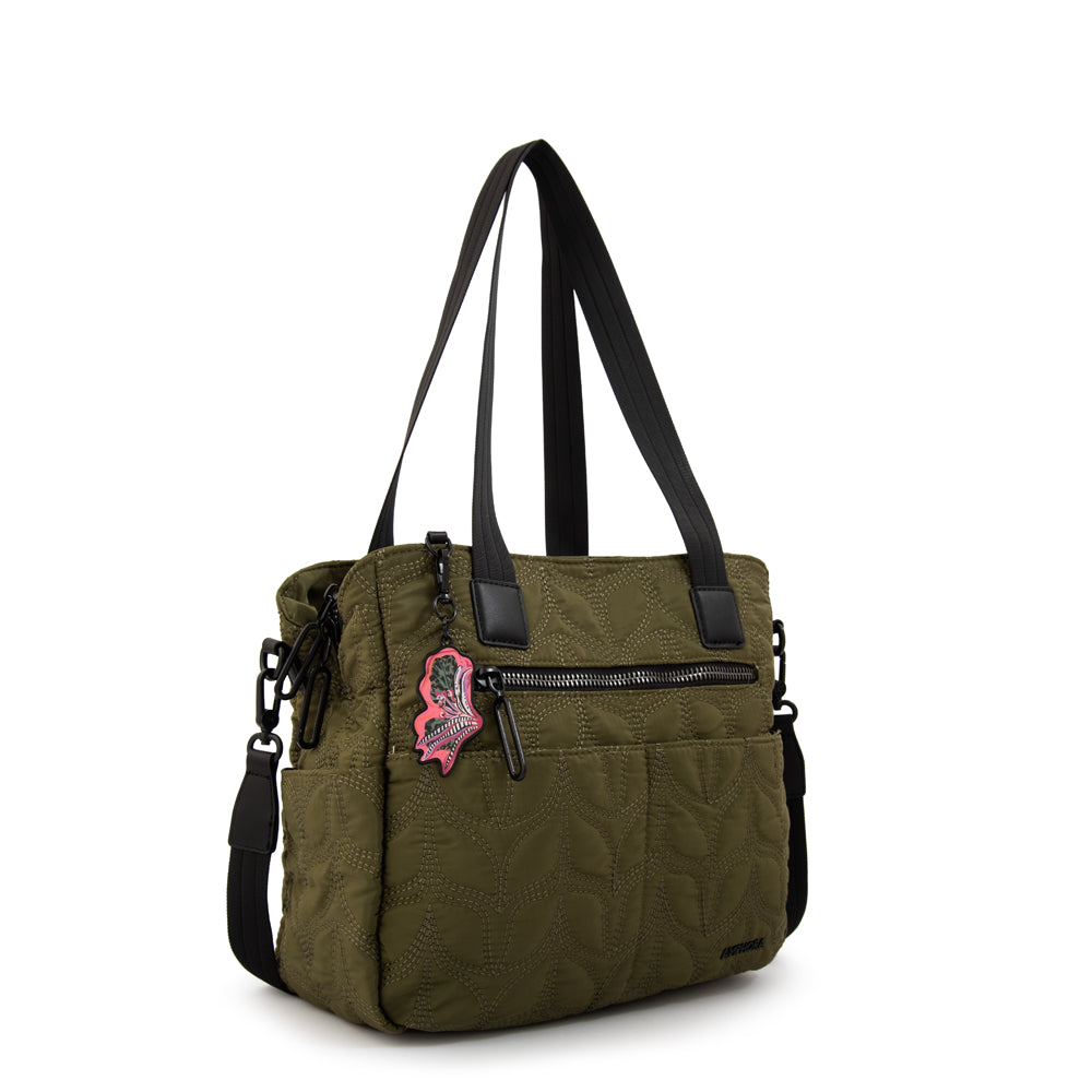 Cartera tote trinidad grande verde oliva