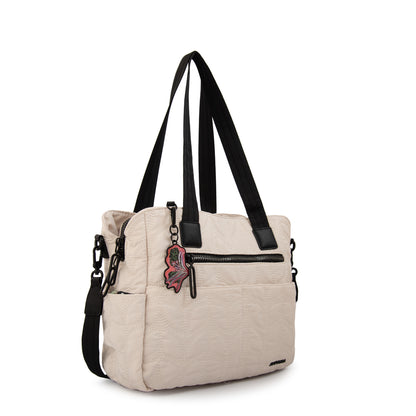 Cartera tote trinidad grande blanco crudo